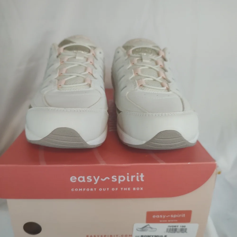 New in Box White Easy Spirit Romy Women's Sneaker Mulesby Easy Spirit - Picture 3 of 7